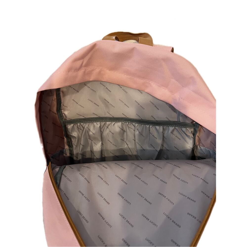 Lucky Brand Pink and Faux Leather Backpack for Women 25L - Picture 4 of 4